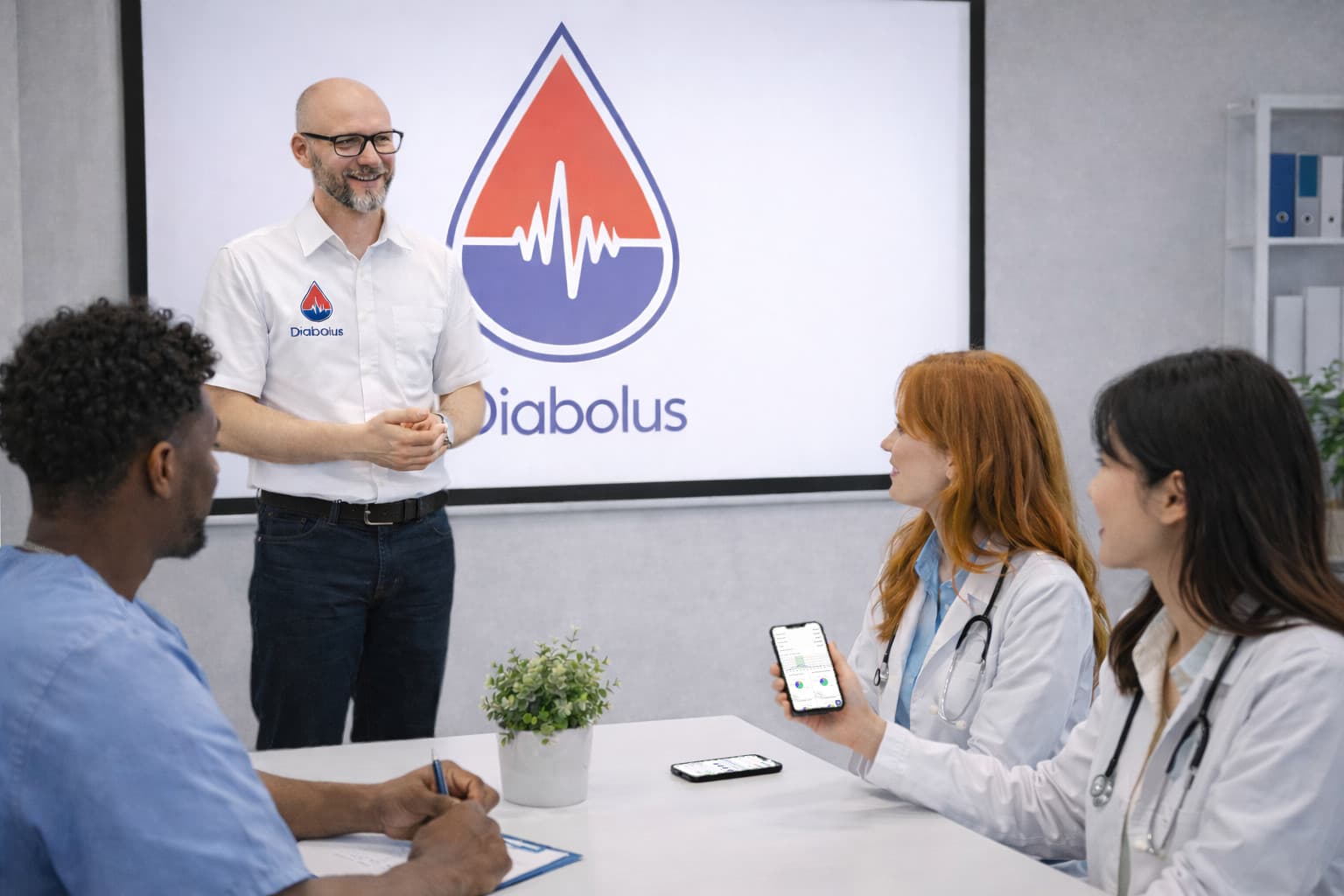 Healthcare professionals collaborating